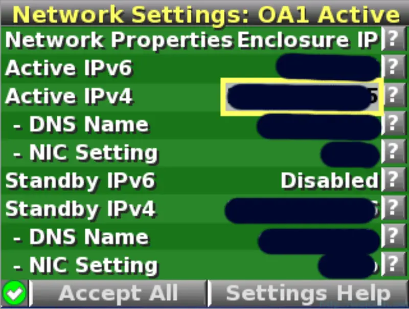 HP c7000 Enclosure configuration - Insight Display 3